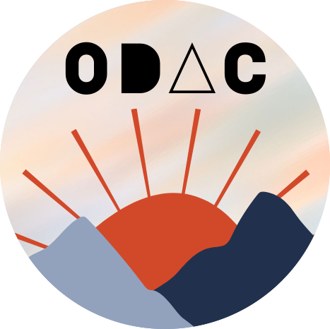 ODAC logo of a sunrise over the mountains
