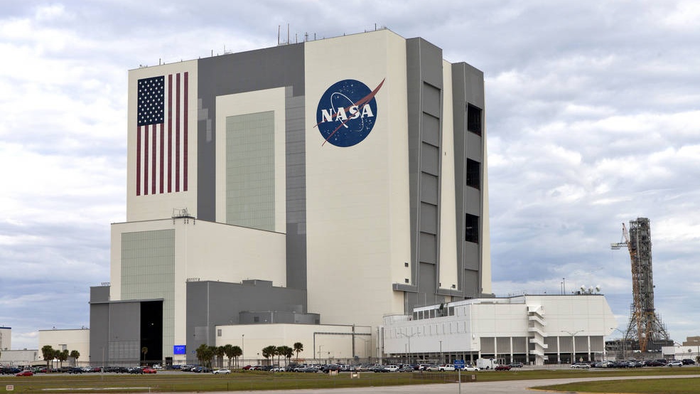 An image of the NASA Vehicle Assembly Building.